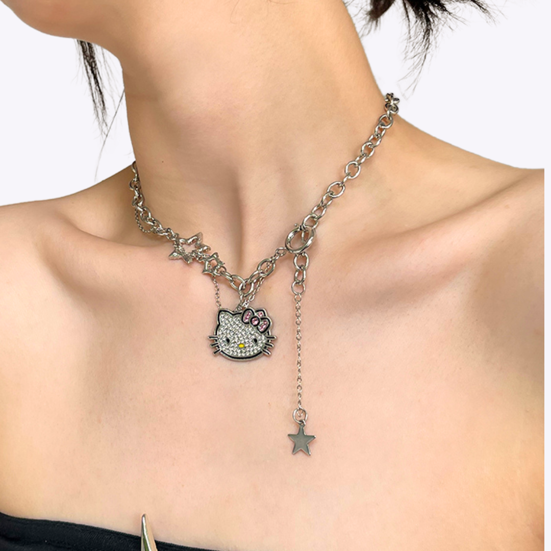 Image of Kitty Silver Necklace